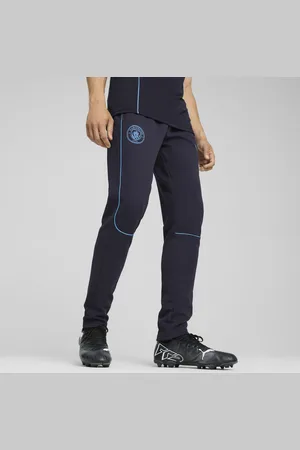 PUMA Manchester City Casuals Hose Herren | Mit Color Blocking | Navy/Magic Blue | Größe: L