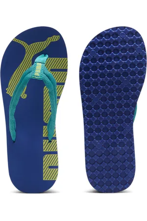 PUMA Epic Flip v2 Sandalen Kinder | Sparkling Green/Cobalt Glaze/Lime Sheen | Größe: 35.5