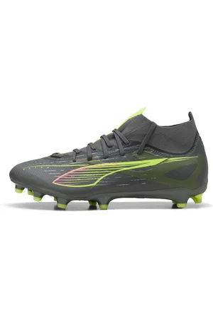 PUMA ULTRA 5 MATCH+ FG/AG Fußballschuhe Unisex | Matte Aged Silver/Yellow Alert/Aged Silver | Größe: 44
