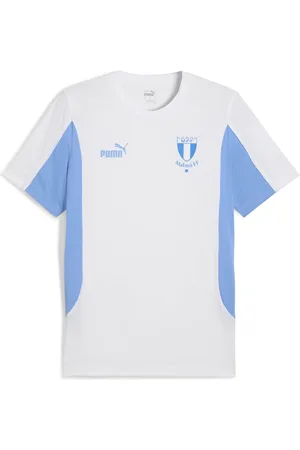 PUMA Malmö FF ftblARCHIVE T-Shirt Herren | Mit Plain | White/Light Blue | Größe: S