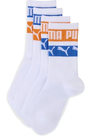 PUMA Licence Crew Socken Teenager (2er-Pack) Für Für Kinder | Blue/Orange | Größe: 27-30