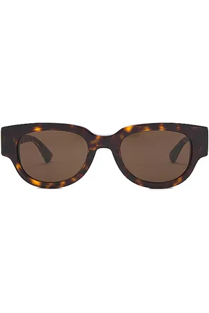 Bottega Veneta Nude Triangle Cat Eye Sunglasses in