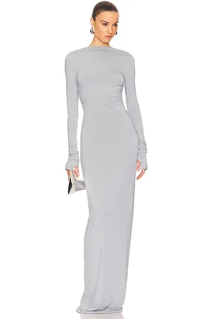Helsa Jersey Backless Maxi Dress in