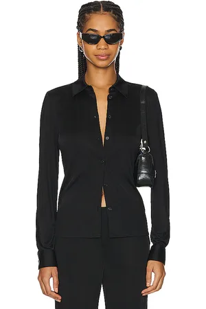 Helmut Lang Fluid Button Up Blouse in