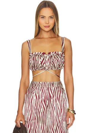 Nicholas Tracy Button Front Crop Top in