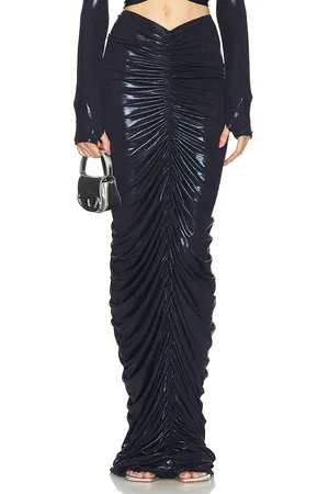 Norma Kamali Shirred Long Skirt in