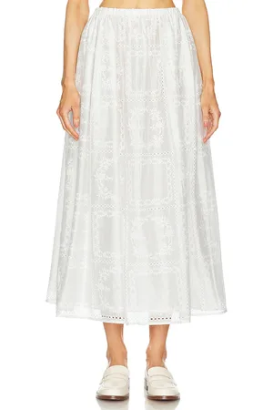 Helsa Handkerchief Midi Skirt in