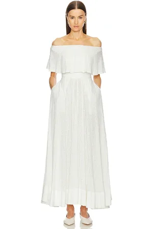 Helsa Petite Eyelet Garden Midi Dress in