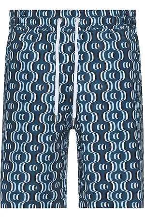 Frescobol Carioca Board Ipanema Camada Print Swim Shorts in