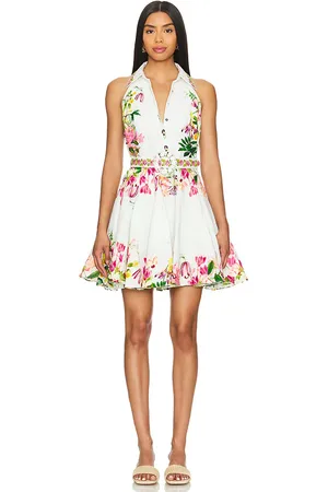HEMANT AND NANDITA Short Dress With Highlight Emb And Buckle Belt in