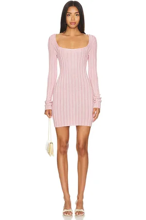 DANIELLE GUIZIO Slinky Rib Mini Dress in