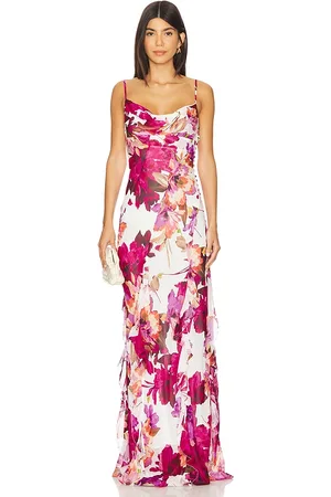 Nicholas Kamila Ruffle Cowl Maxi Dress in