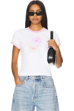 Alexander Wang Shrunken Suga Baby Ringer Tee in