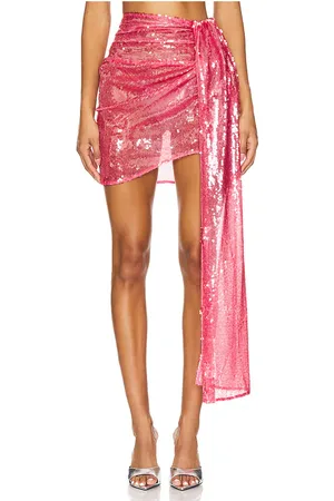 LAPOINTE Sequin Drape Mini Skirt in