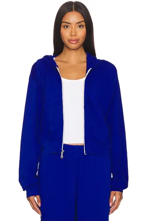 Michael Lauren Bowman Crop Zip Up Hoodie in