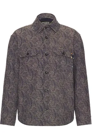 Scotch&Soda Jacquard Wool Blend Overshirt in