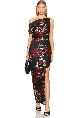 Nicholas Halle Off Shoulder Midi Dress in