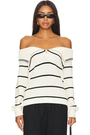 525 America Sierra Off Shoulder Striped Pullover in