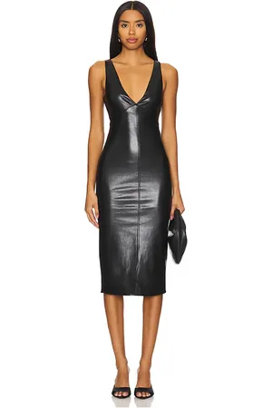 House of Harlow X REVOLVE Liv Faux Leather Midi Dress in