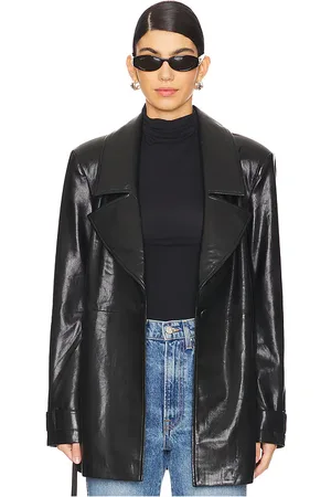 House of Harlow X REVOLVE Bordeaux Faux Leather Blazer in