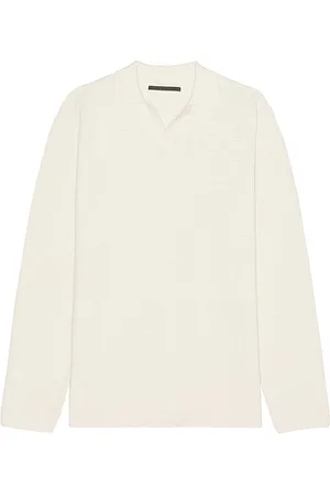 STAMPD Ribbed Knit Long Sleeve Polo in