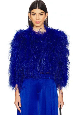 ALICE+OLIVIA Kidman Feather Jacket in