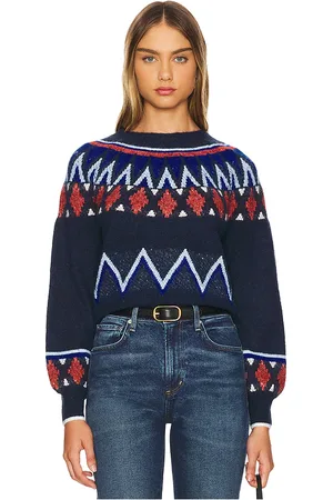 SUNDRY Fairisle Crew Neck Sweater in