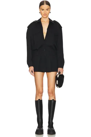 Alexander Wang Prestyled Pleated Skirt Mini Romper in