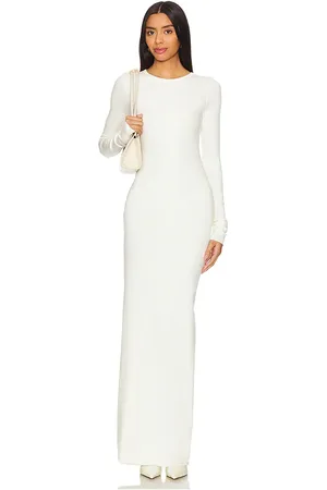 ÉTERNE Long Sleeve Crewneck Maxi Dress in