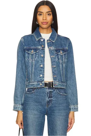 GOOD AMERICAN Shrunken Trucker Jacket in