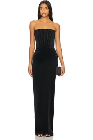 Bronx and Banco Florentina Strapless Velvet Gown in