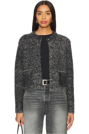 Vince Herringbone Textured Cardi Jacket in