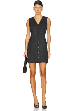 Frame Pinstripe Suiting Dress in
