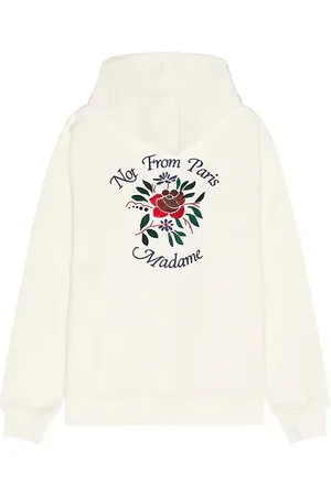 Drôle de Monsieur Le Hoodie Slogan Fleurs in