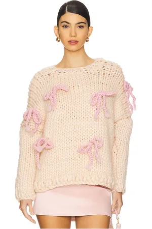 Hope Macaulay Cream Chunky Bow Sweater in