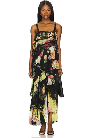 Camilla Asymmetric Spliced Lace Dress in