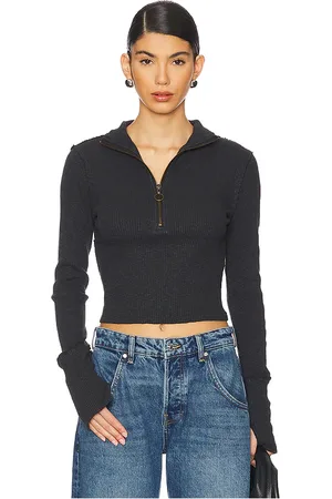 Free People X We The Free Midnight 1/2 Zip Sweater in