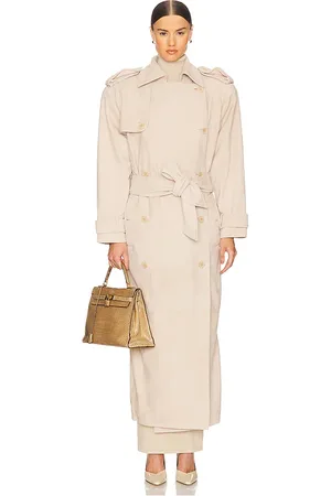 Helsa Suede Trench Coat in