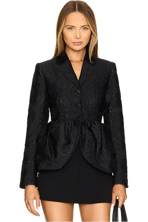 ROTATE Jacquard Draped Blazer in