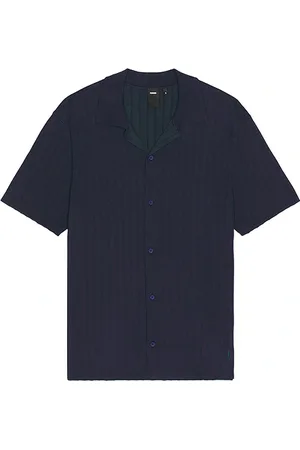 FORMER Marilyn Short Sleeve Knit Button Down Shirt in