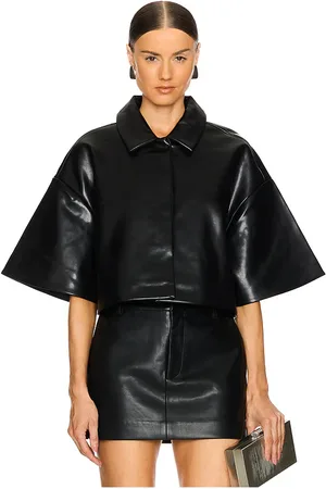 SER.O.YA Adi Faux Leather Cropped Jacket in