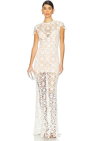 Bronx and Banco Marley Cap Sleeve Crochet Maxi Dress in
