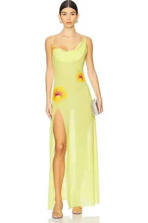 Leslie Amon Galli Hibiscus Maxi Dress in