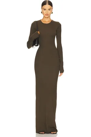 ÉTERNE Long Sleeve Turtleneck Maxi Dress in