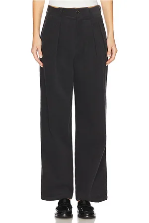 WAO Wide Leg Pleated Corduroy Pant in