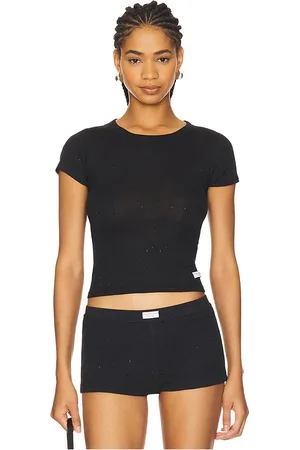 Alexander Wang Hotfix Short Sleeve Crewneck Tee in