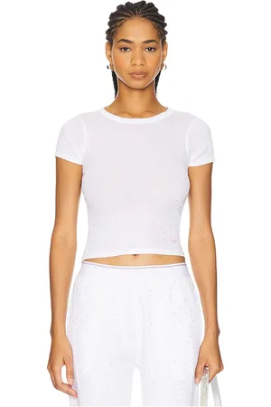Alexander Wang Hotfix Short Sleeve Crewneck Tee in