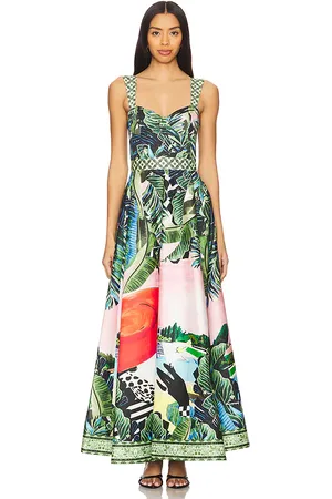 ALICE+OLIVIA Fia Structured Midi Dress in