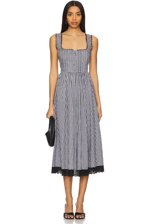 Caroline Constas Alanna Apron Midi Dress in