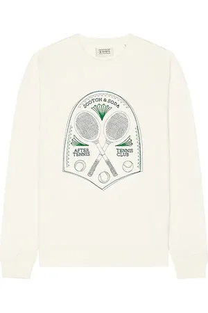 Scotch&Soda Embroidered Tennis Racquet Relaxed Sweatshirt in
